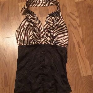 Animal print padded halter